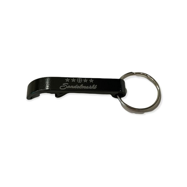Schlüsselanhänger Black Kapselheber mit Ihren Logo inkl. Wunsch Gravur
