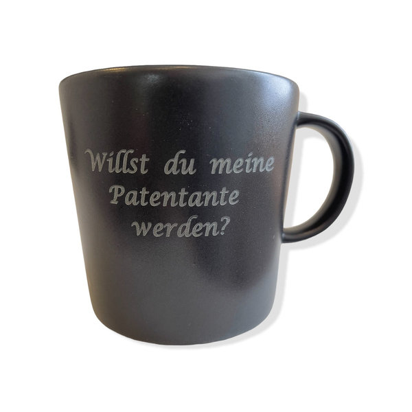 Tasse mit Lasergravur ,,Willst du meine Patentante werden?´´